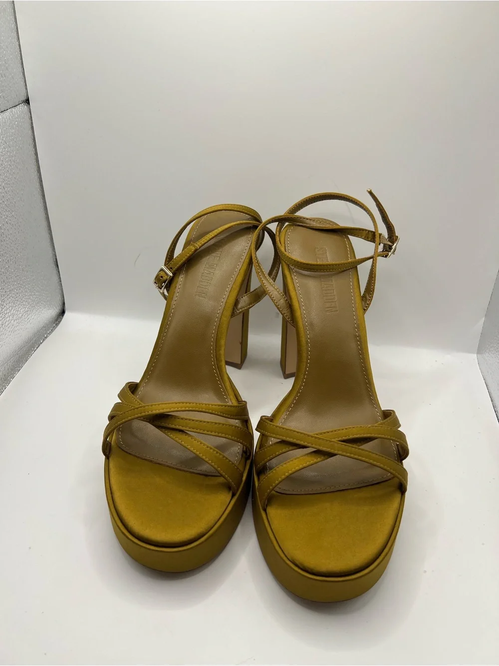 Steve Madden olive Platform Block Heel Sandals